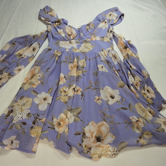 Privy Lavender and Cream Mini  Dress Size M NWT - Picture 14 of 16